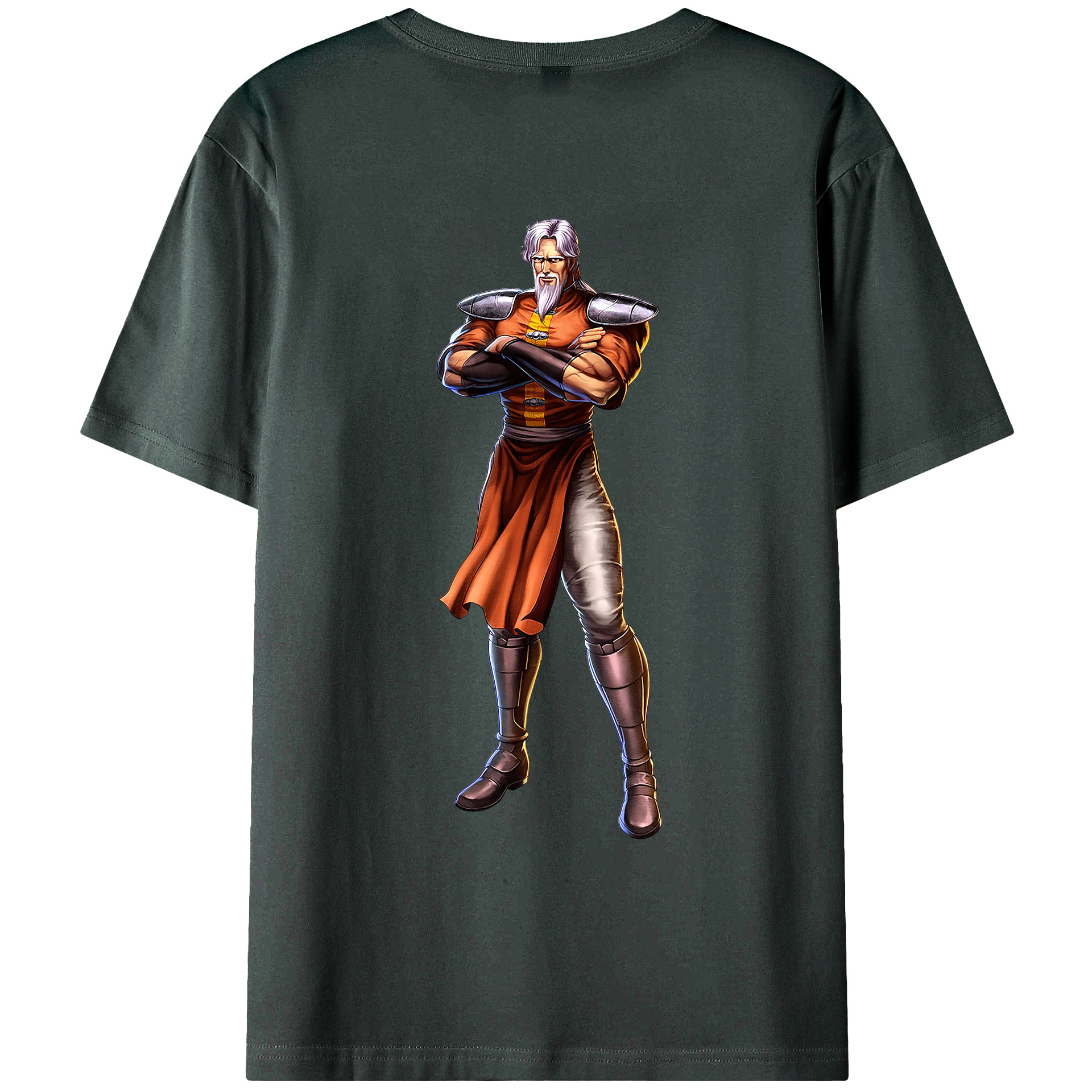 （画像用） 北斗の拳 Fist of the North Star 綿100％ メンズ半袖Tシャツ（バックプリント） 通気性